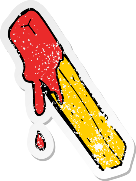 Bir insan tarafından çizilmiş karikatür etiketi.