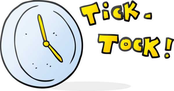 Bir insan tarafından çizilmiş saatli karikatür.