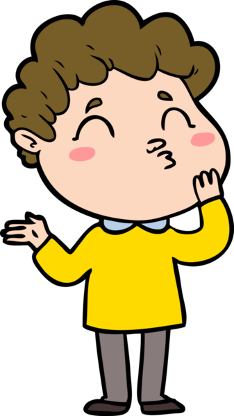 Çizgi film adamı somurtuyor Bir insan tarafından çizilmiş