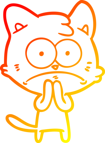 Bir insan tarafından çizilen çizgi film karakterinin sıcak gradyan çizimi