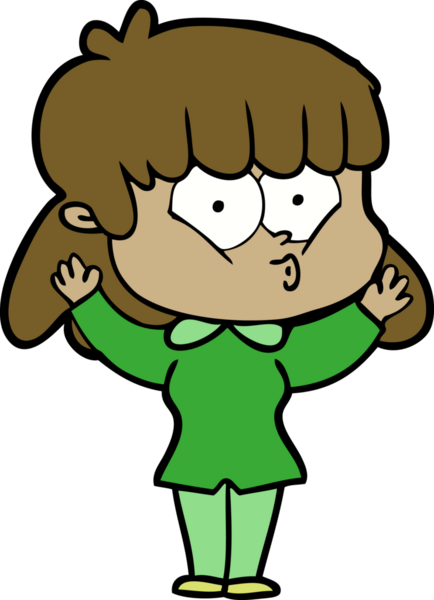 Bir insan tarafından çizilmiş ıslık çalan kız.