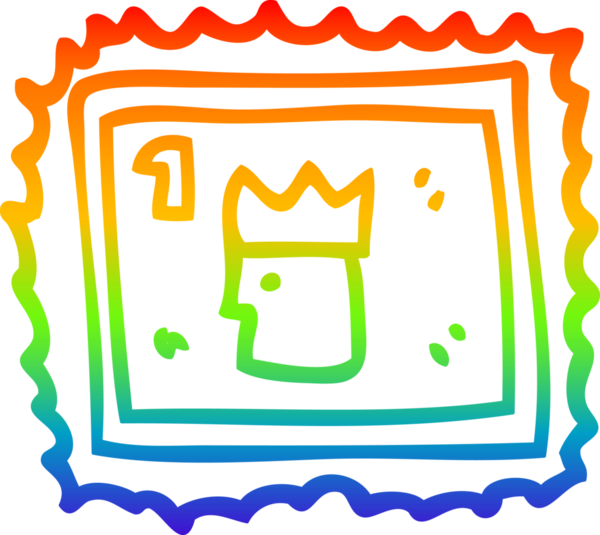 gökkuşağı gradyan çizgi çizimi bir insan tarafından çizilmiş kraliyet yüzü