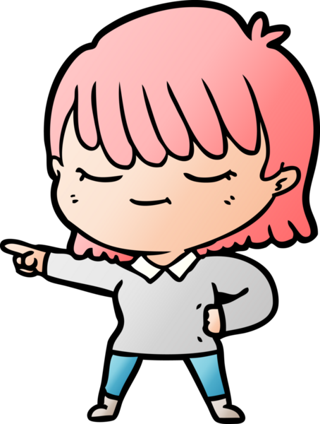 Bir insan tarafından çizilmiş karikatür kadın.