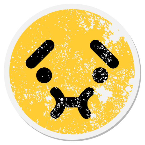 Bir insan tarafından çizilmiş hafif bir sürpriz yüz çemberi.