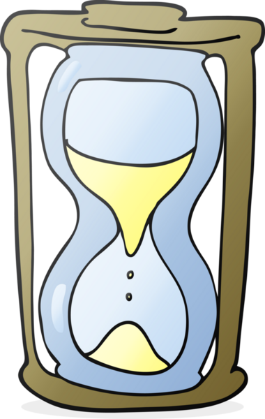 Bir insan tarafından çizilmiş el yazısıyla çizilmiş kum saati.