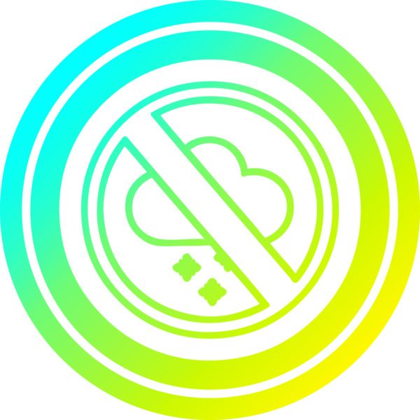 Bir insan tarafından çizilmiş soğuk hava dairesel simgesi yok