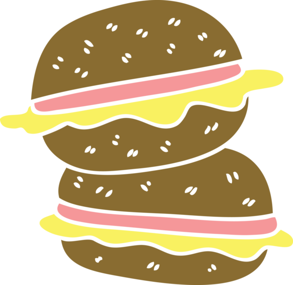 Bir insan tarafından çizilmiş tuhaf bir çizgi film sandviçi.