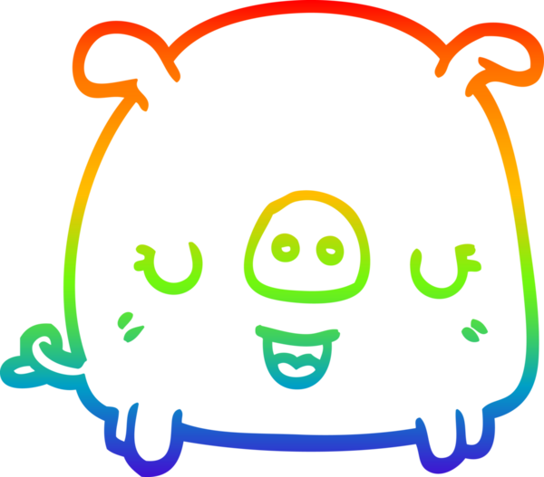 gökkuşağı gradyan çizimi bir insan tarafından çizilmiş domuz çizgi