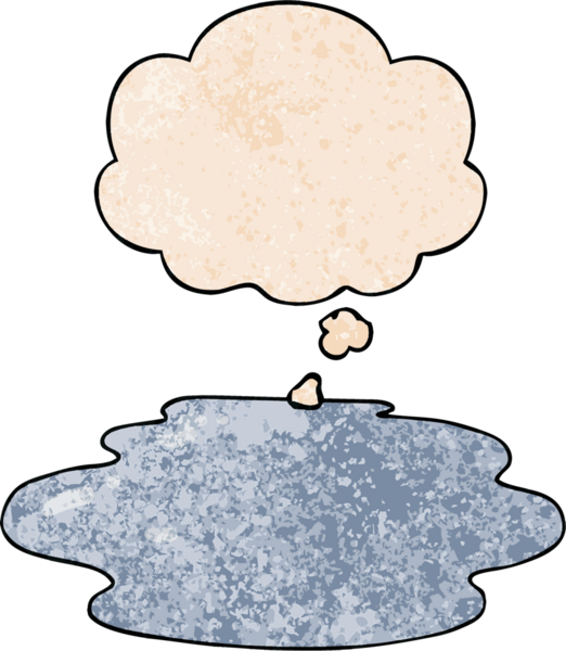 Bir insan tarafından çizilmiş grunge desenli su birikintisi.