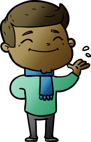 Bir insan tarafından çizilmiş mutlu çizgi film adamı.