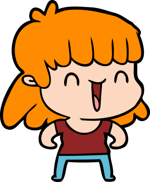 Bir insan tarafından çizilmiş karikatür kadın.