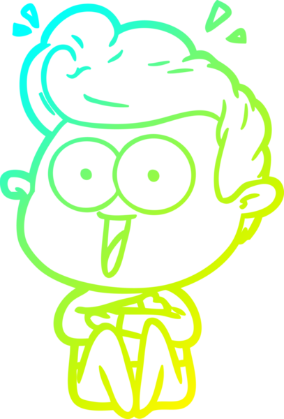 Bir insan tarafından çizilmiş bir çizgi film karakteri çizimi.