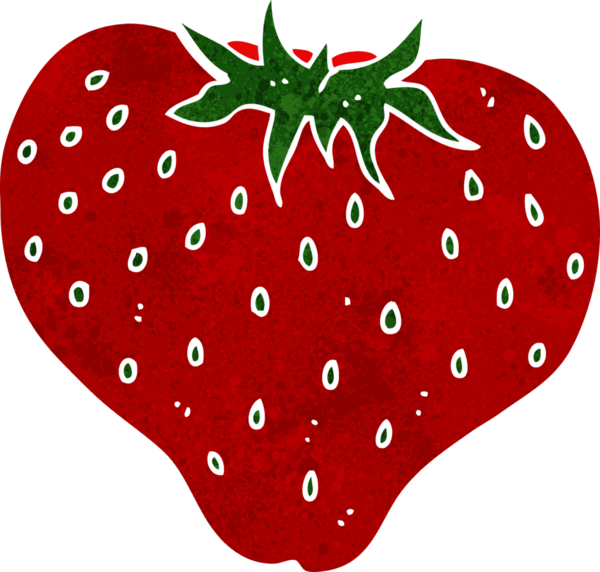 Bir insan tarafından çizilmiş çilek çizgi filmi.