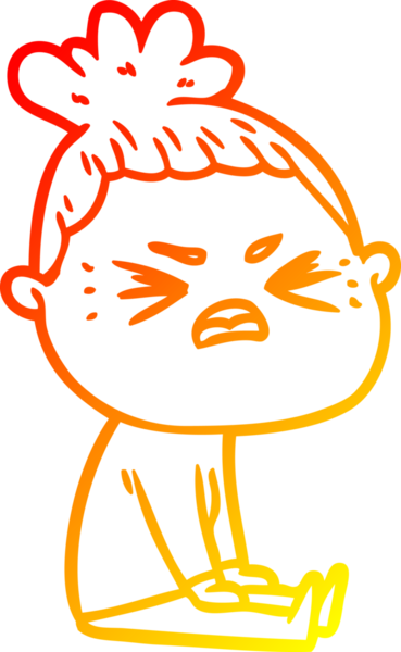 Bir insan tarafından çizilmiş kızgın bir karikatür çizimi.