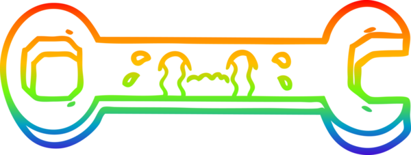 gökkuşağı gradyan çizgi çizimi bir insan tarafından çizilmiş ağlayan anahtar