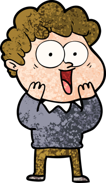 Bir insan tarafından çizilmiş mutlu bir adam.