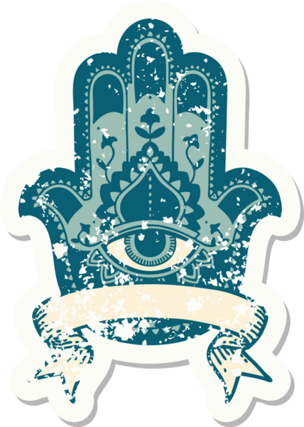 Bir insan tarafından çizilmiş eski bir haç amblemi.