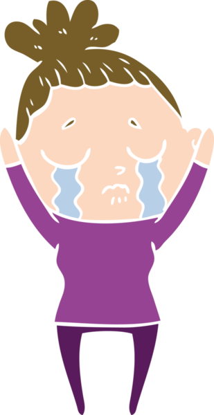 Bir insan tarafından çizilmiş düz renkli karikatür.