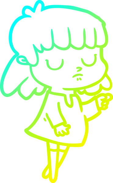 Bir insan tarafından çizilmiş ilgisiz bir karikatür çizimi.