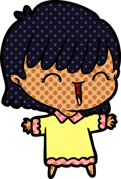 Bir insan tarafından çizilmiş karikatür kadın.