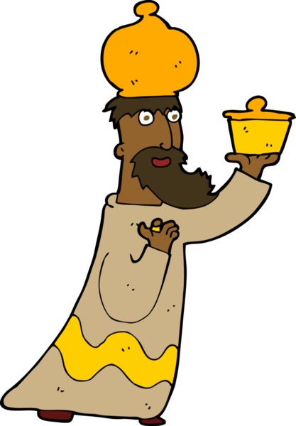 Bir insan tarafından çizilen üç bilge adamdan biri.