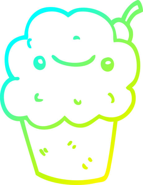 Soğuk gradyan çizgisi bir insan tarafından çizilmiş bir kek.