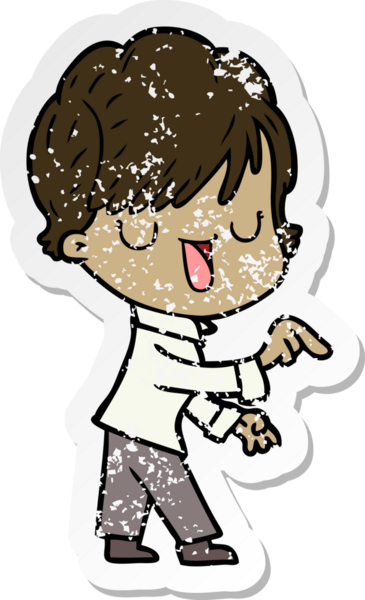 Bir insan tarafından çizilmiş karikatür kadının sıkıntılı çıkartması.