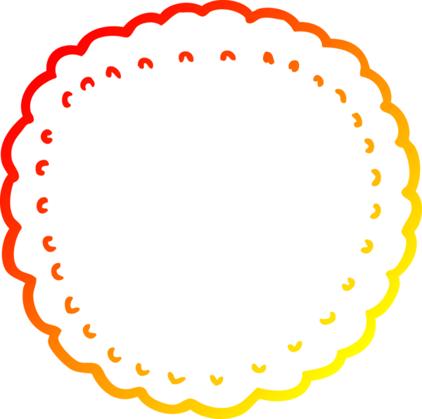 Bir insan tarafından çizilmiş bir bisküvinin sıcak çizgi çizimi