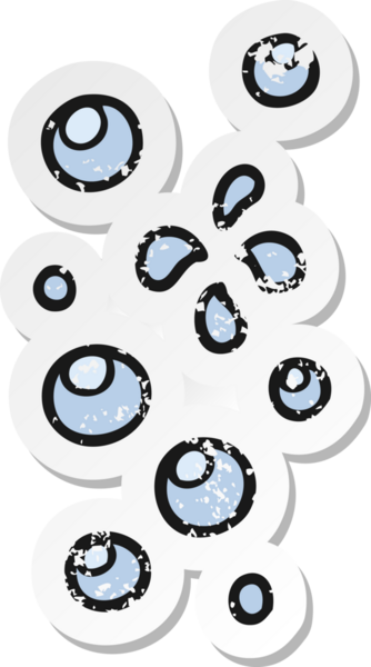 Bir insan tarafından çizilmiş karikatür baloncuklarının gerilimli yapıştırması.