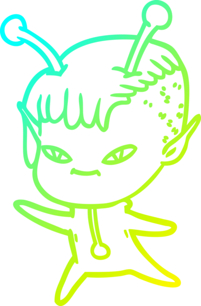 Bir insan tarafından çizilmiş, soğuk bir çizgi roman çizimi.