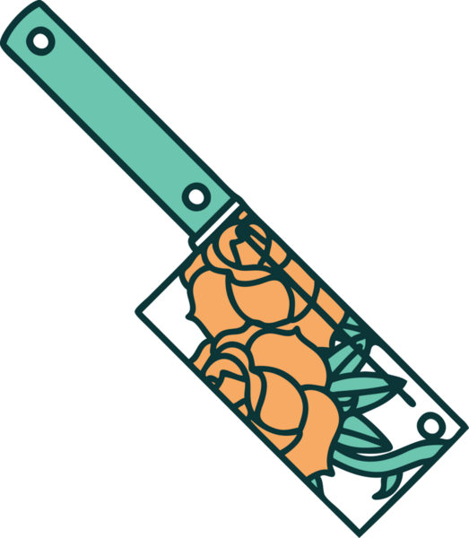 Bir satırın ve bir insanın çizdiği çiçeklerin ikonik dövme şekli