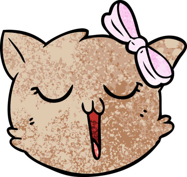 bir insan tarafından çizilmiş kedi yüzü.