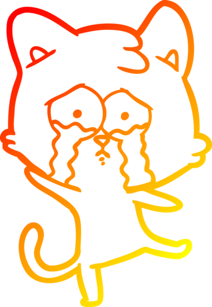 Bir insan tarafından çizilmiş, ağlayan bir karikatür çizimi.