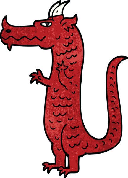 Bir insan tarafından çizilmiş karalama ejderhası.