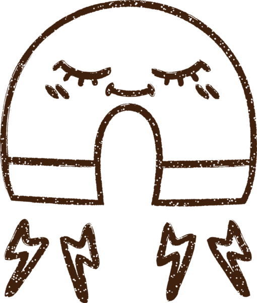 Bir insan tarafından çizilmiş mıknatıs kömürü