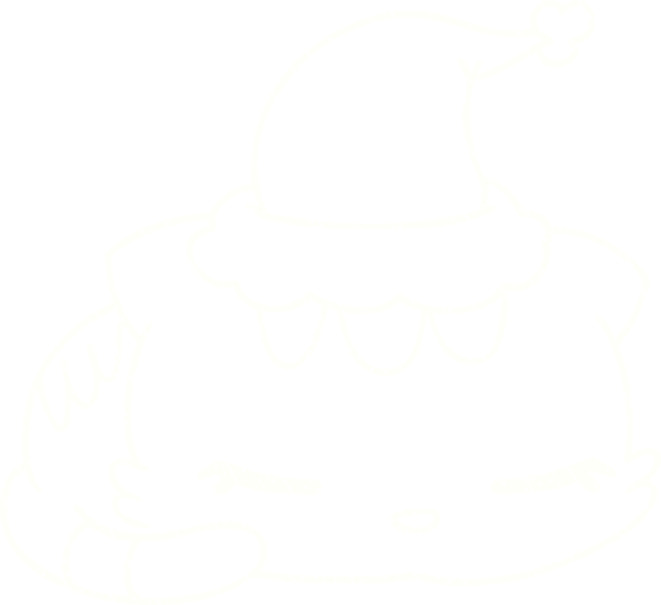 Bir insan tarafından çizilen Noel Kedisi Tebeşiri