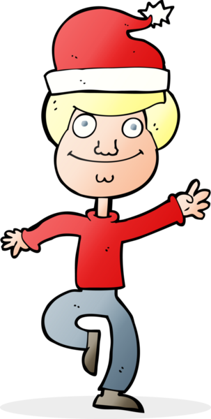 Çizgi filmci bir insan tarafından çizilen Noel için hazırlanıyor.