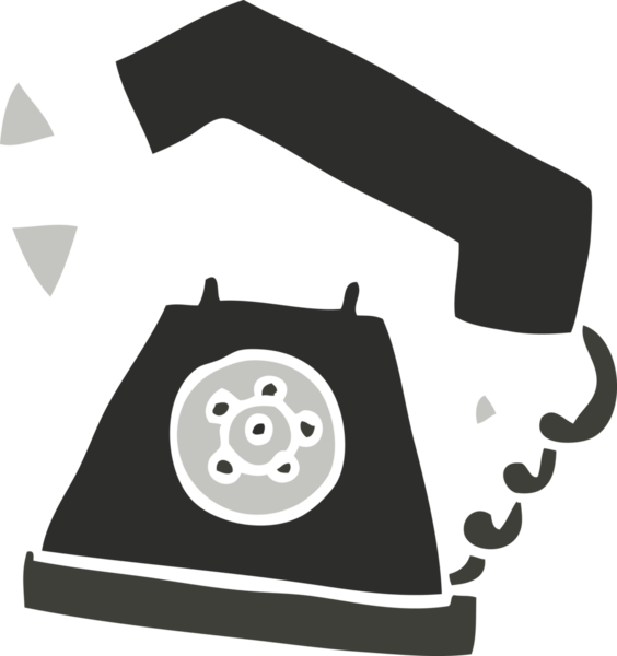 bir insan tarafından çizilmiş karalama retro telefon.