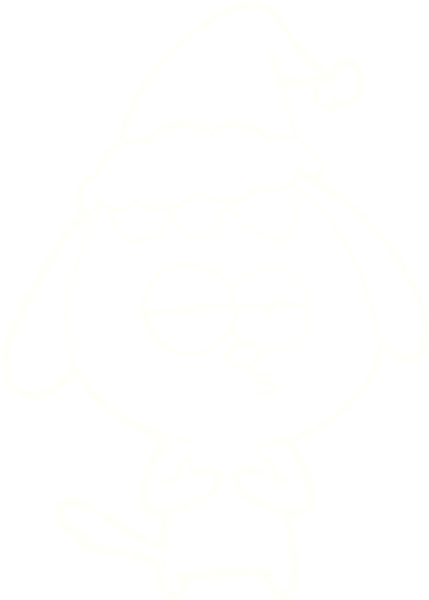 Bir insan tarafından çizilen Noel Köpeği Tebeşiri