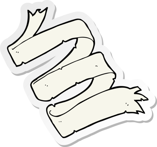 Bir insan tarafından çizilmiş bir karikatür çıkartması.