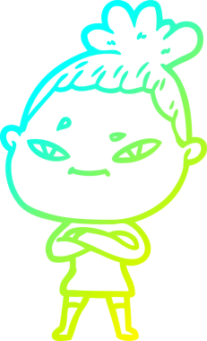 Bir insan tarafından çizilmiş bir karikatür kadın çizimi.