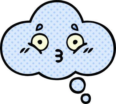 Bir insan tarafından çizilmiş bir düşünce baloncuğunun çizgi roman tarzı