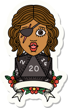 Bir insan tarafından çizilmiş doğal 20 zarlı düzenbaz insan etiketi.