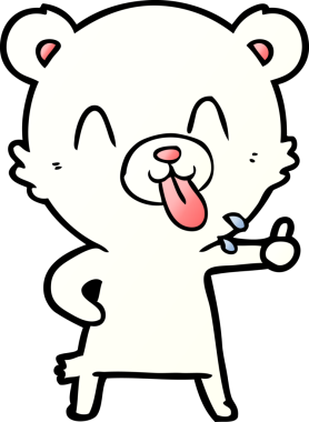 Bir insan tarafından çizilmiş kutup ayısı karikatürü