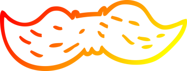 Bir insan tarafından çizilmiş çizgi film karakteri bıyığı.