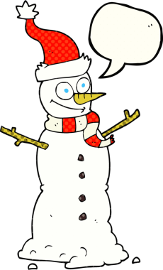 Bir insan tarafından çizilmiş kardan adam çizgi filmi.