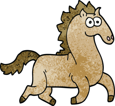 Bir insan tarafından çizilmiş muhteşem bir aygır.