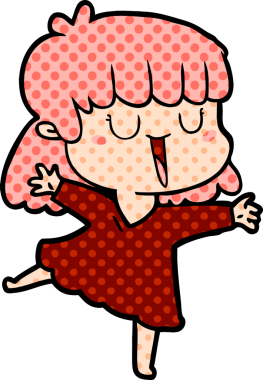 Bir insan tarafından çizilmiş karikatür kadın.