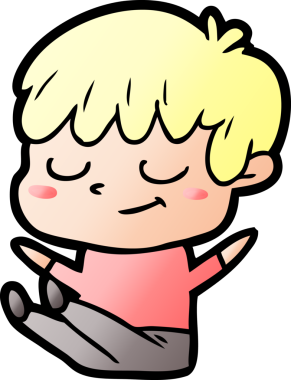 Bir insan tarafından çizilmiş mutlu çocuk çizgi filmi.