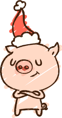 Bir insan tarafından çizilmiş Noel Domuz Tebeşiri